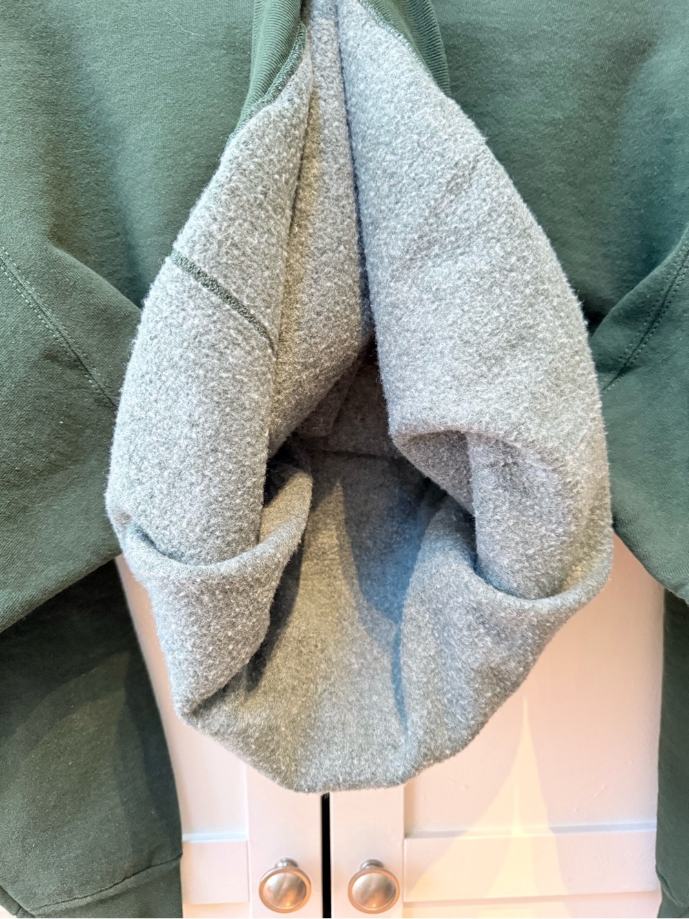 Vintage 90s Fruit of the Loom Super Cotton LBI Green Sweatshirt Set Large - Picture 6 of 9